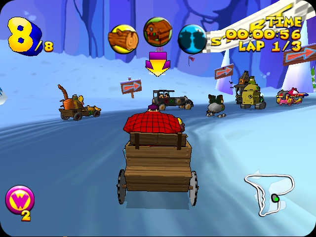 Wacky Races - Dreamcast game screenshot (2000) by Infogrames
